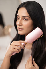 Professional Paddle Hairbrush Metallic Pink - G-001B