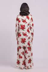 2 Piece Stitched Floral Co-Ord Set
