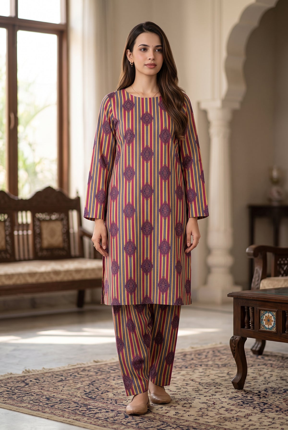 Alkaram Studio 2 Piece Unstitched Printed Lawn Suits - Summer