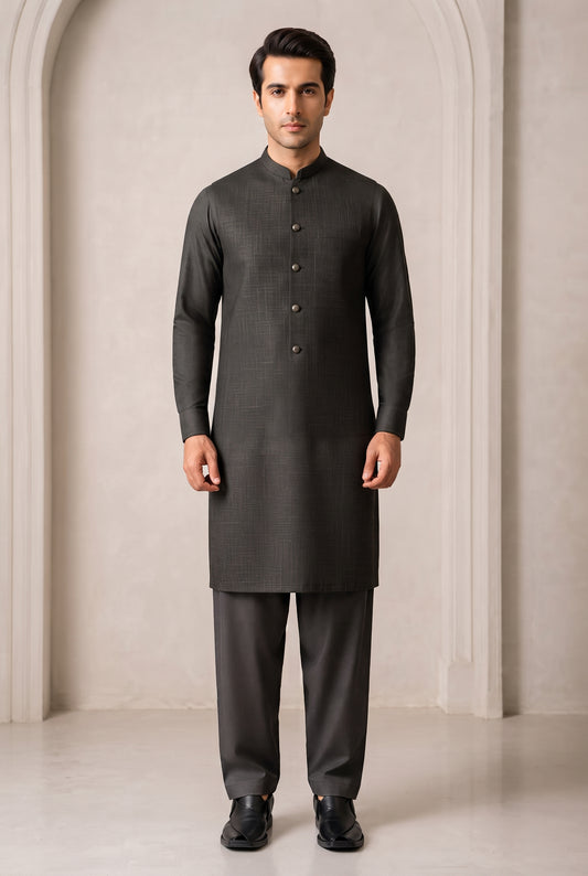 Bonanza Satrangi Unstitched 2 piece Coat Fabric - Winter Suit