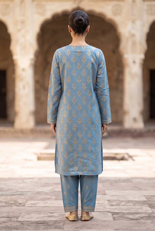Khaadi 2 piece Unstitched Digital Printed Khaddar Suit - Winter