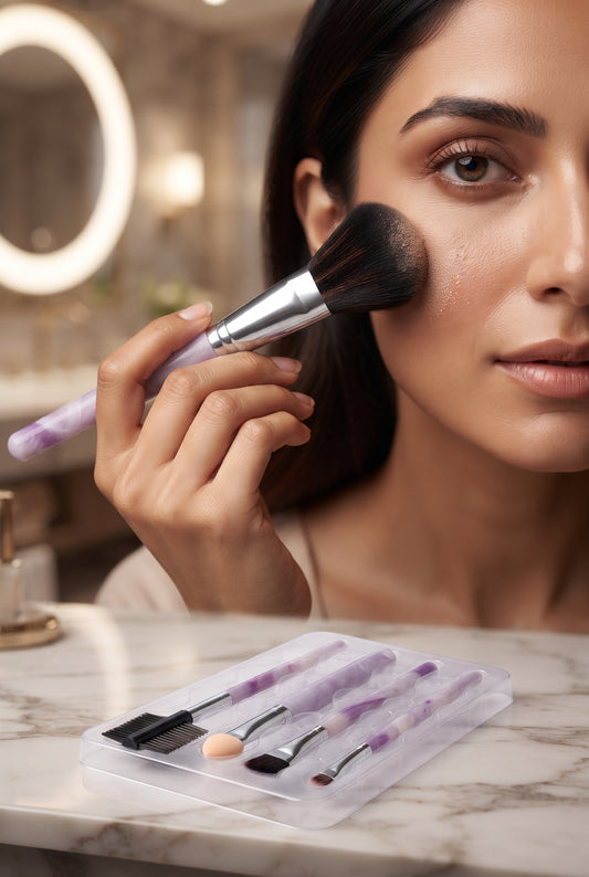 Beauty Nakeed Elegant Purple 5-Piece Professional Makeup Brush Set BN-600