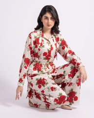 2 Piece Stitched Floral Co-Ord Set