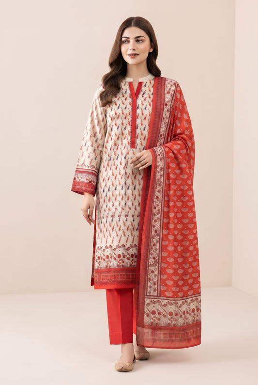 HZ Premium Supreme 3 piece unstitched khaddar suit - Winter