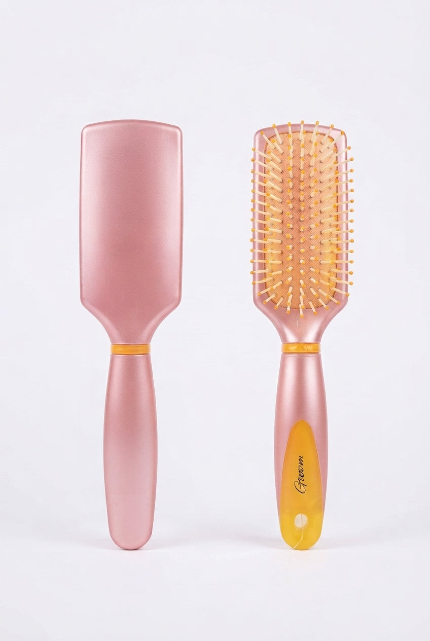 Professional Paddle Hairbrush Metallic Pink - G-001B