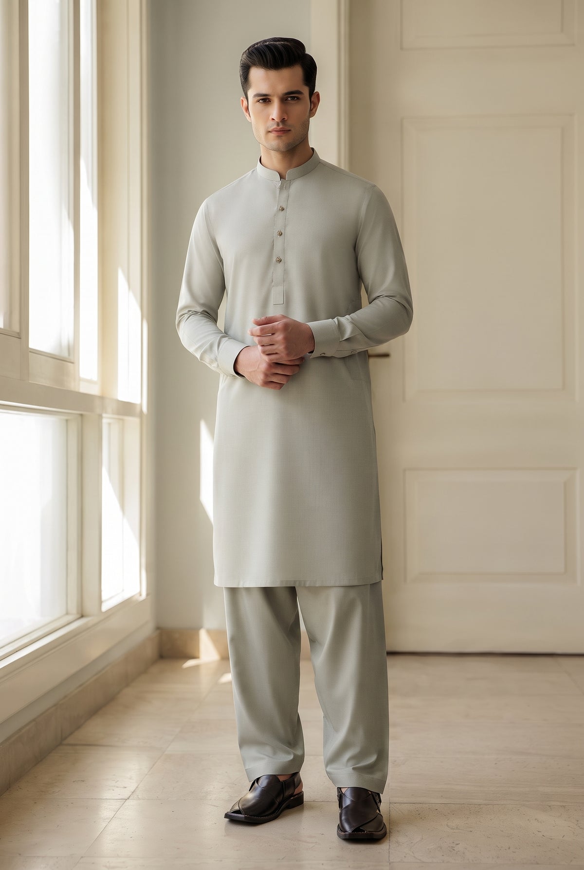J. Elegant Unstitched 2 Piece - Junaid Jamshed Men's Winter Suit