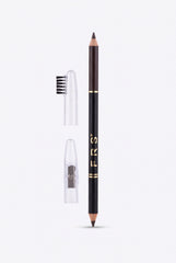Dual-Ended Eyebrow Pencil with Grooming Brush and Sharpener Cap