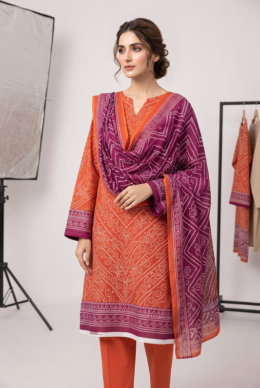 Khaadi 3 piece Unstitched Digital Printed Khaddar Suit - Winter