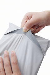 Pastel Grey Poly Mailing Bags ? Waterproof Courier Envelopes with Slip Pocket - PMB810