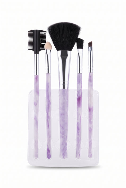 Beauty Nakeed Elegant Purple 5-Piece Professional Makeup Brush Set BN-600