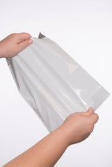 Pastel Grey Poly Mailing Bags ? Waterproof Courier Envelopes with Slip Pocket - PMB1014