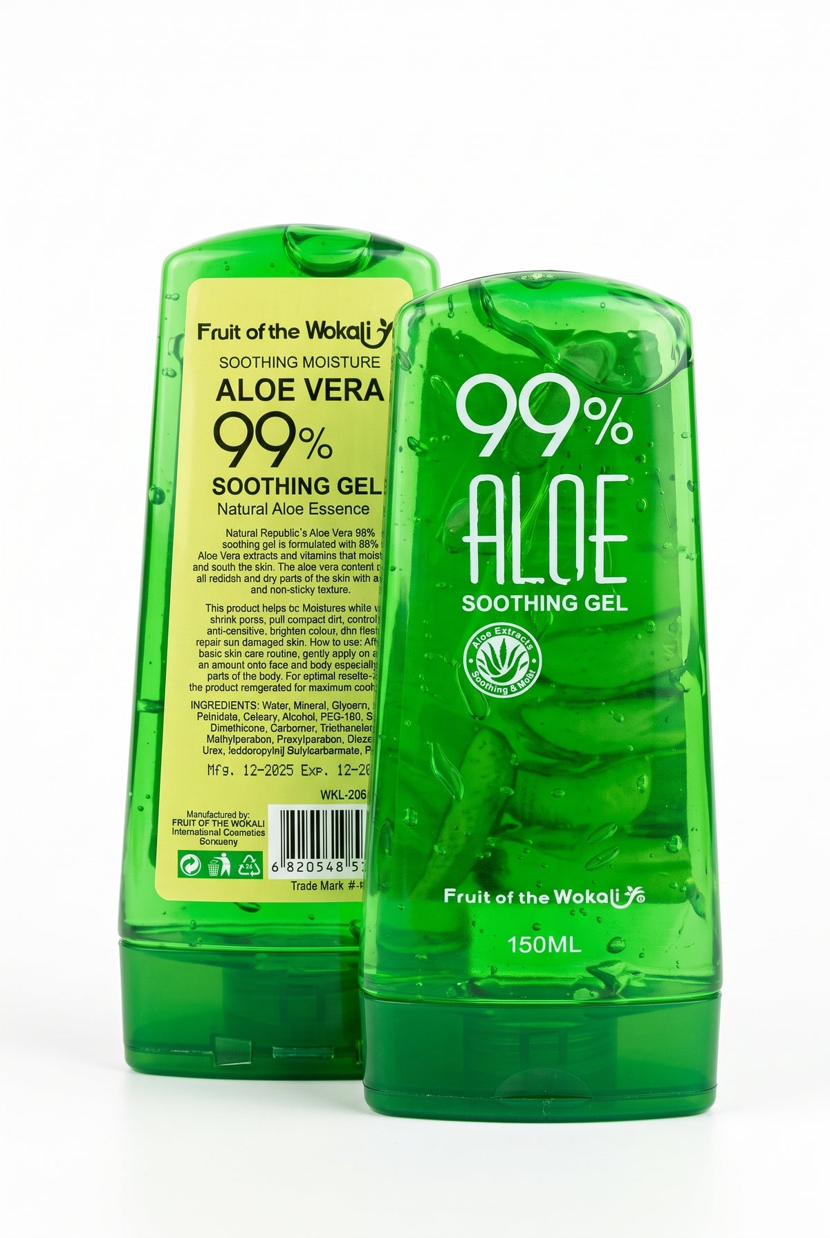 Fruit of the Wokali 99% Aloe Vera Soothing Gel Tub - 150ml