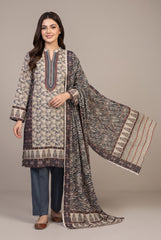 HZ Premium 3 piece Unstitched khaddar suit - Winter