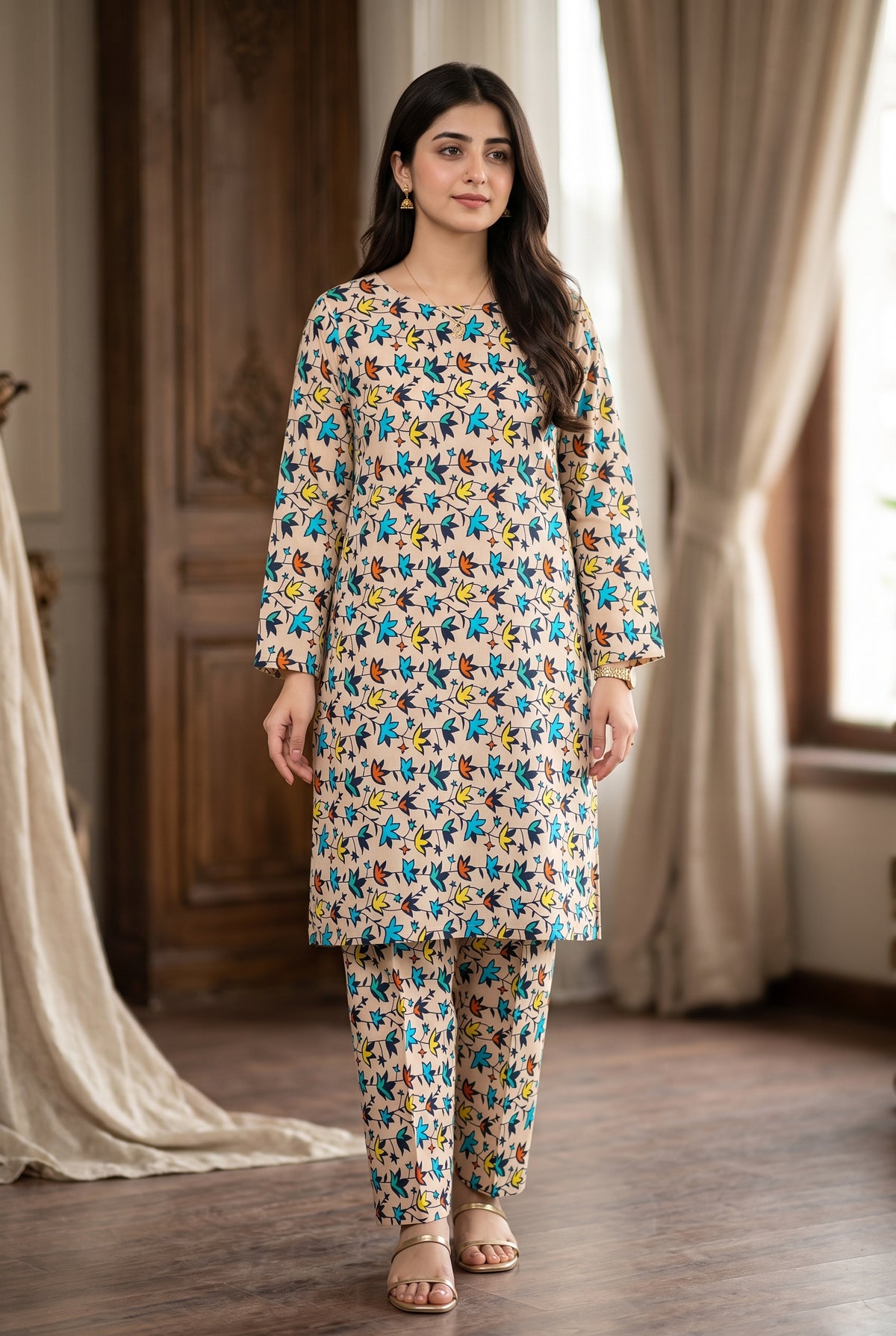 Gul Ahmed 2 Piece Printed Summer Lawn Suit