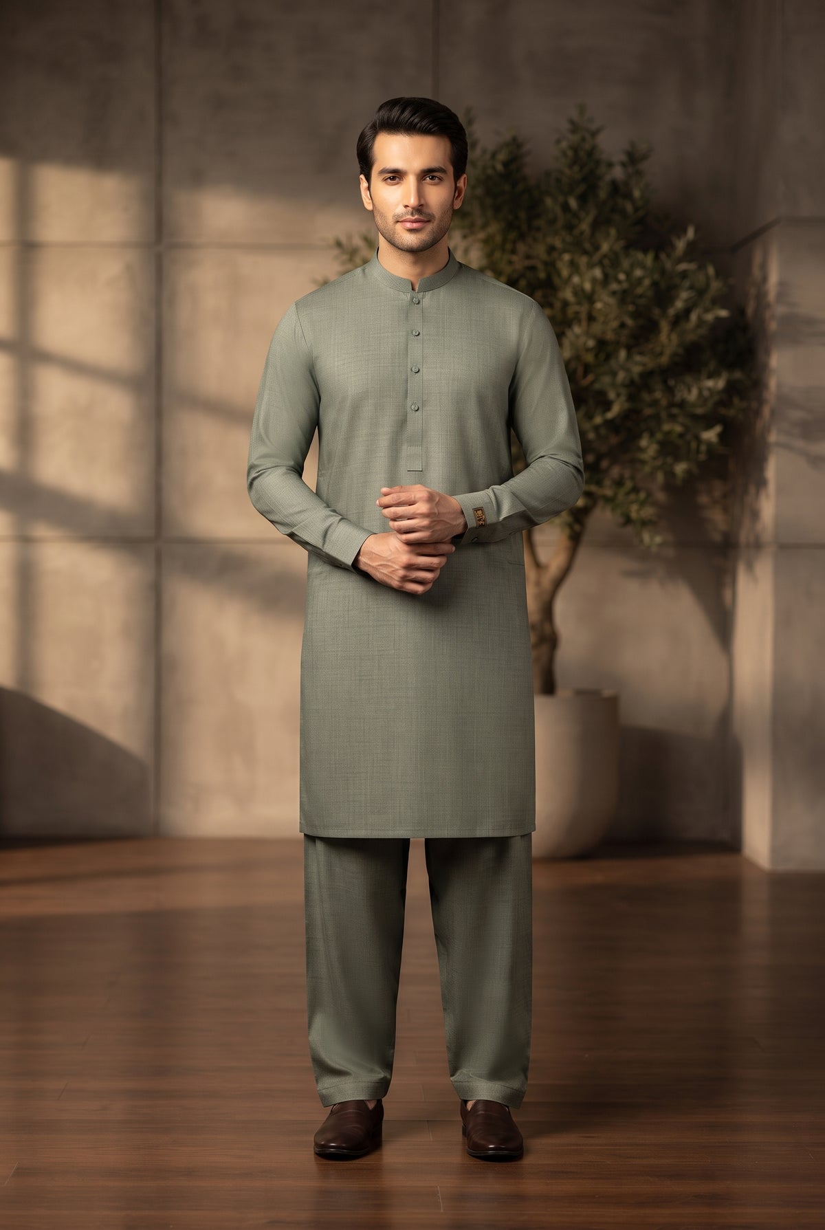 khaadi Unstitched 2 piece - Men's Winter Suit