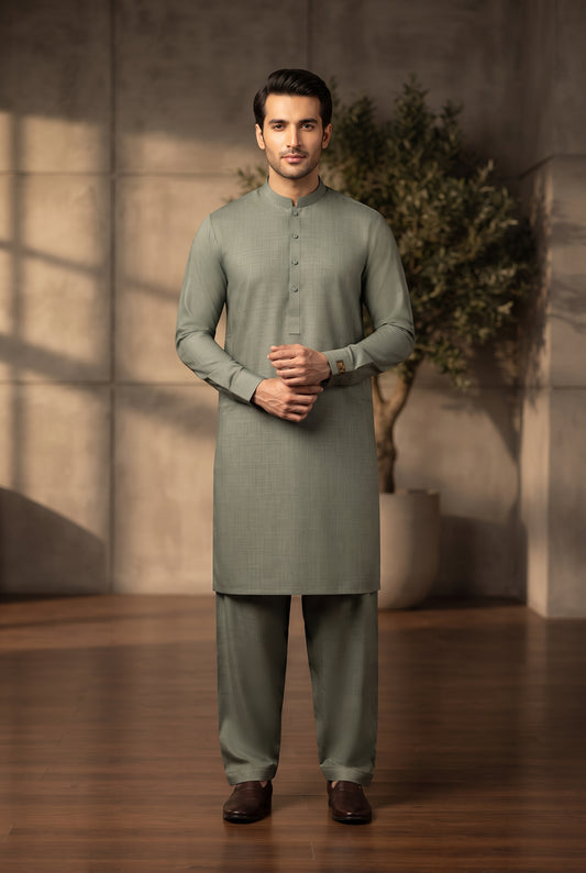 khaadi Unstitched 2 piece - Men's Winter Suit