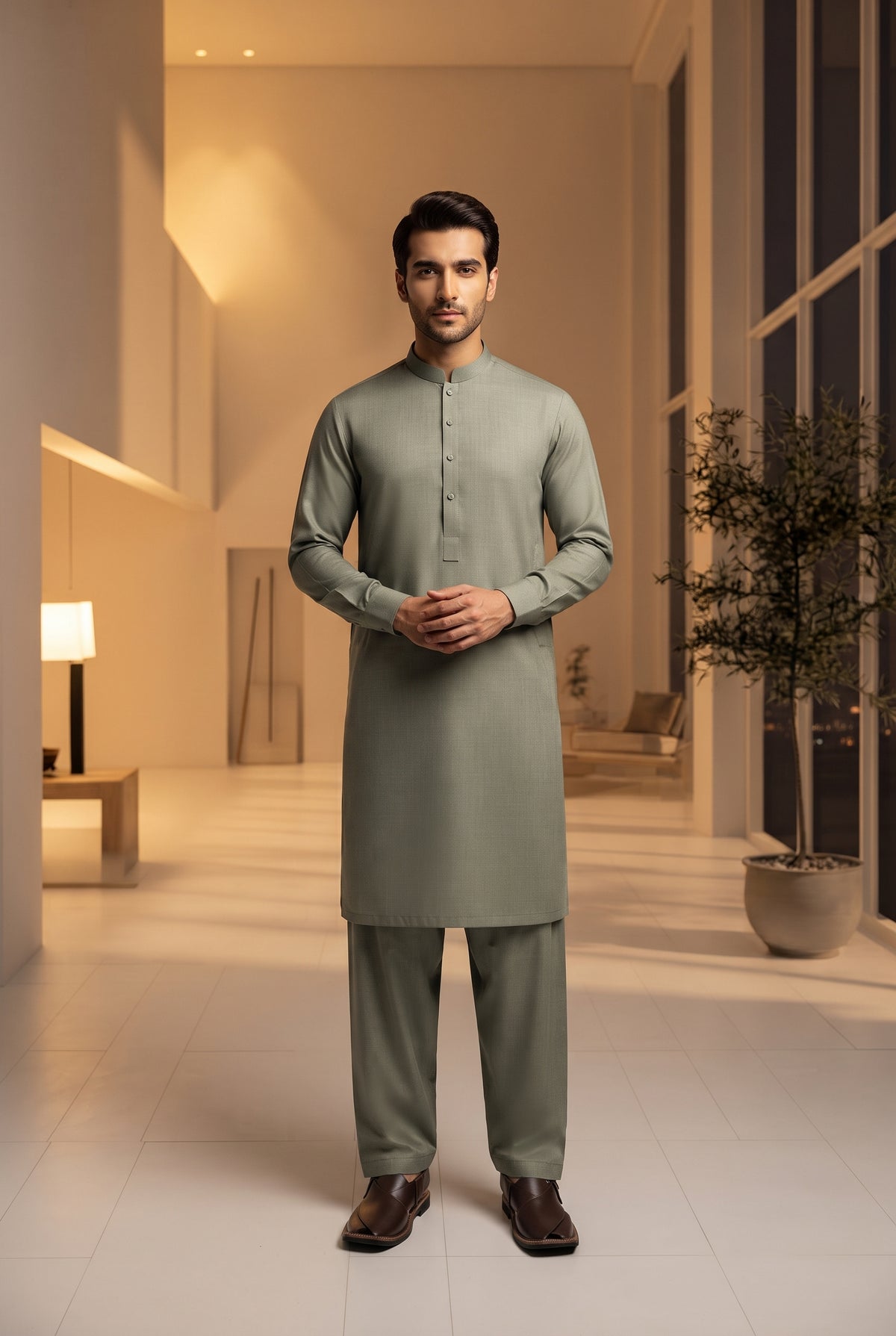 khaadi Unstitched 2 piece - Men's Winter Suit