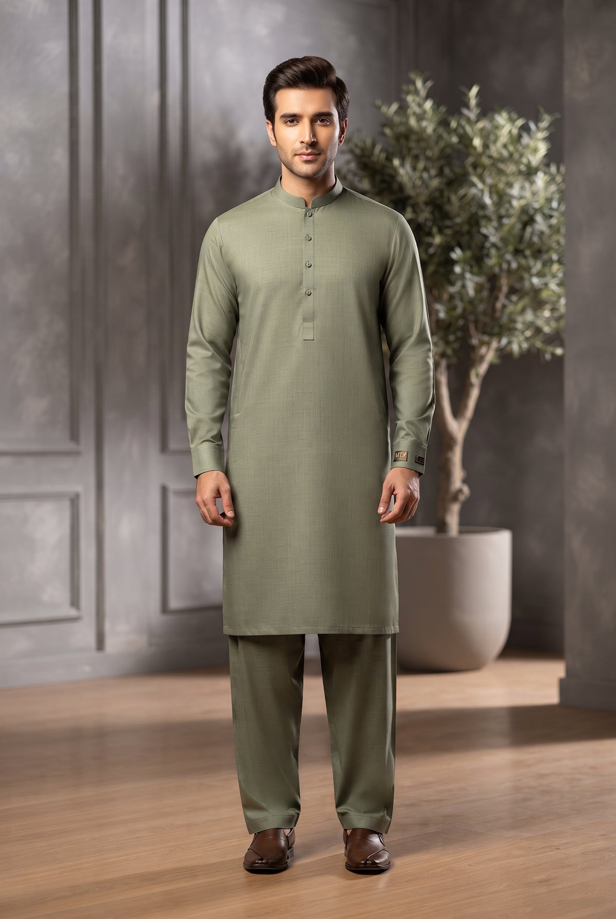 MTJ Elegant Unstitched Gold Series - Men's Winter Suit