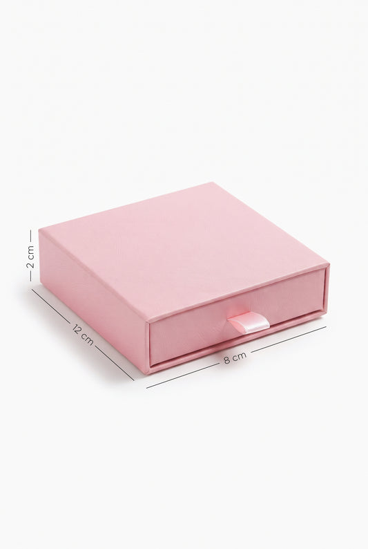 Drawer Jewellery Box with Ribbon Pull ? Cardboard Sliding Jewelry Box