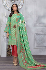 Bonanza Satrangi  3 piece Unstitched printed - Jade Winter Swr213p49