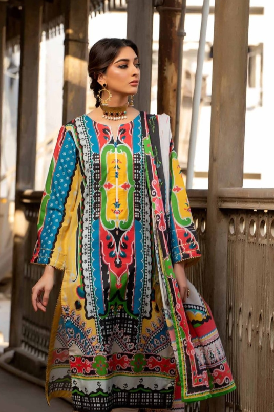 Unstitched 2 Piece Printed Lawn