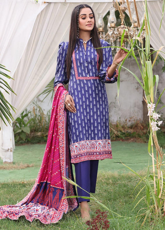 Regalia Textiles Printed Linen Suits Unstitched 3 Piece RGT22EL D-06 - Winter Collection