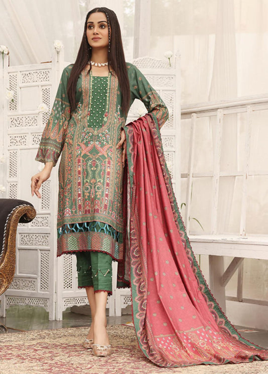 Regalia Textiles Printed Linen Suits Unstitched 3 Piece RGT22EL D-01 - Winter Collection